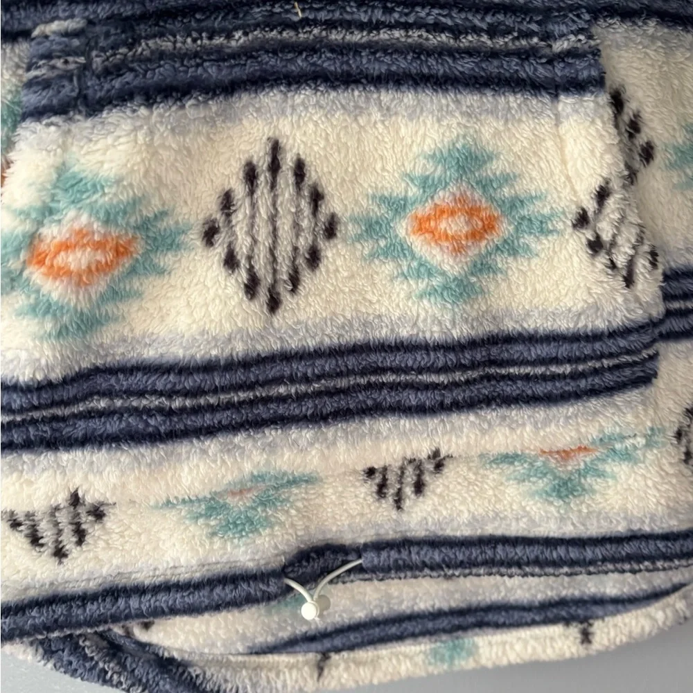 SO Womens Fleece Quarter Zip XS Western Print - Picture 2 of 8